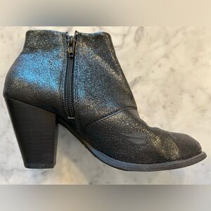 Women’s ALDO Black Glitter Ankle Boots Booties Size 6